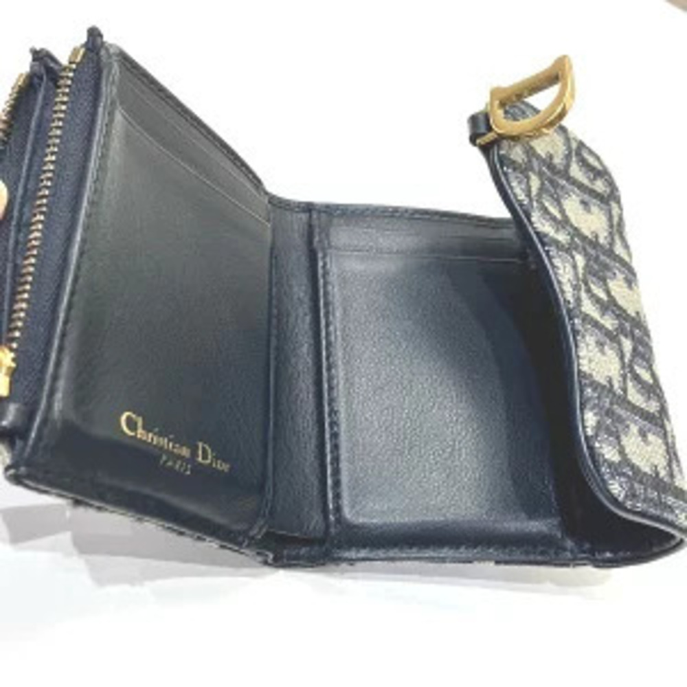 Dior Trotter Saddle Lotus Wallet Tri fold - Picture 3 of 9